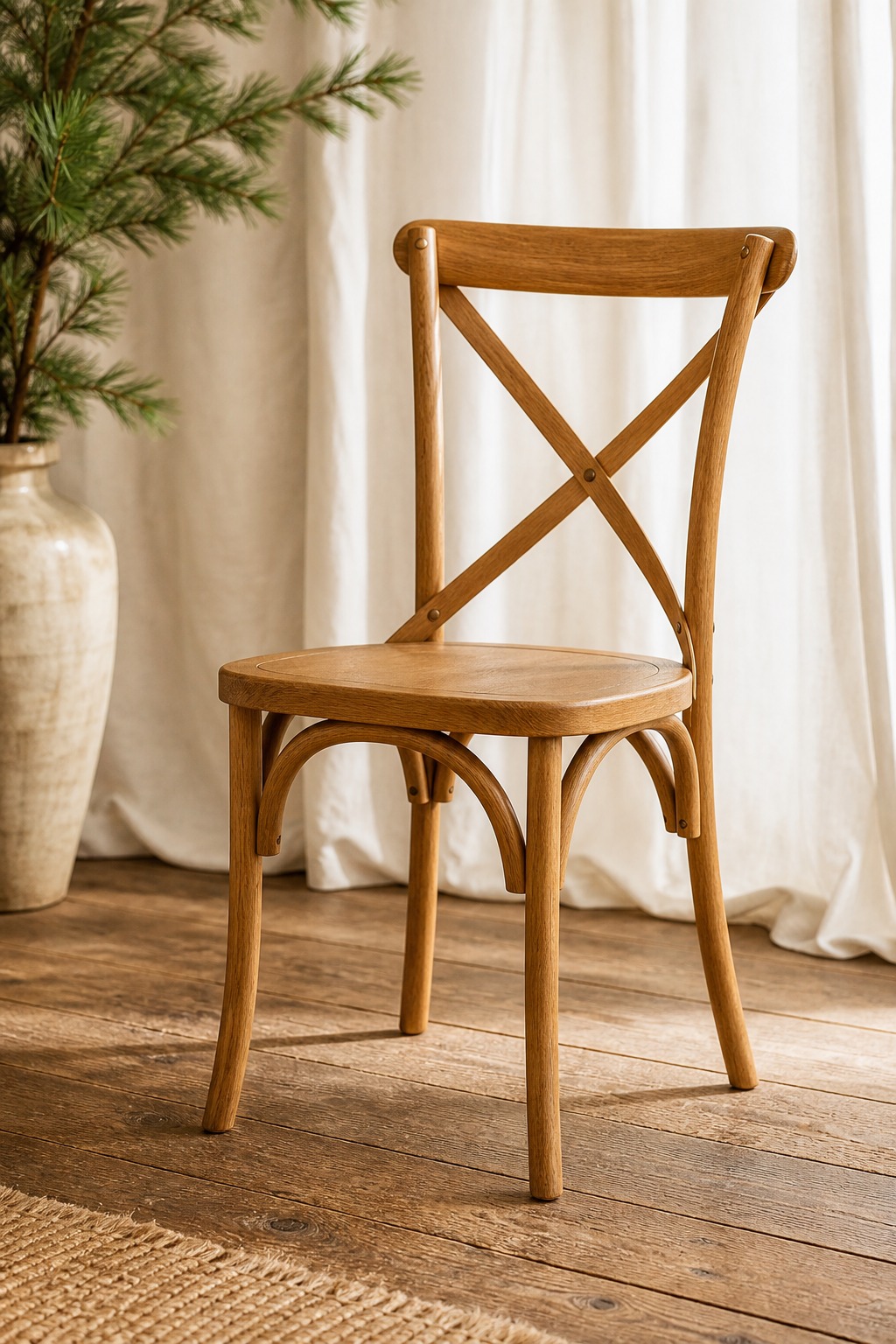 Oak crossback chair
