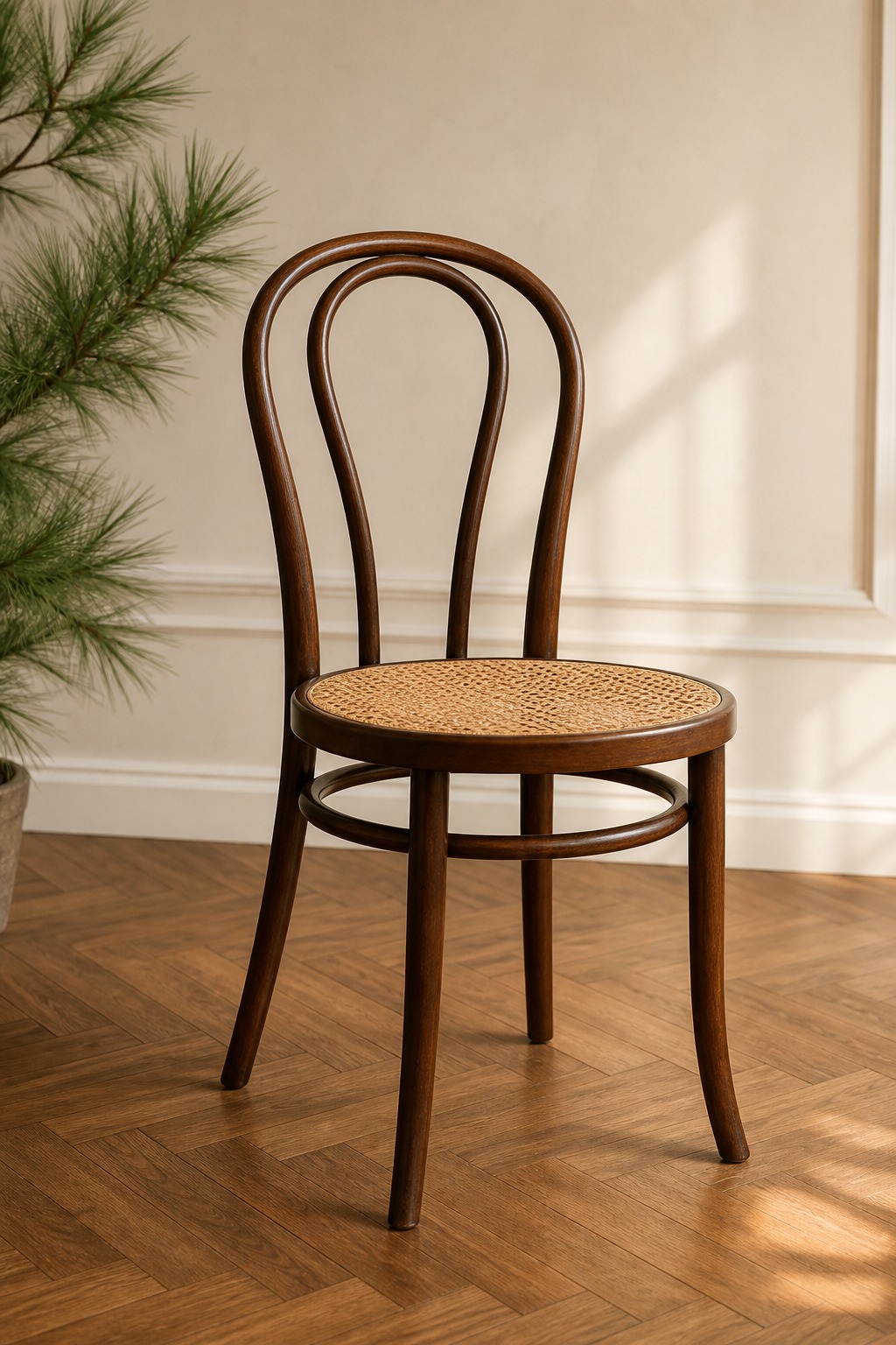 Bentwood chair with cane seat